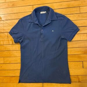 Vintage 00s J Lindeberg Classic Blue Polo Golf Shirt Size Small